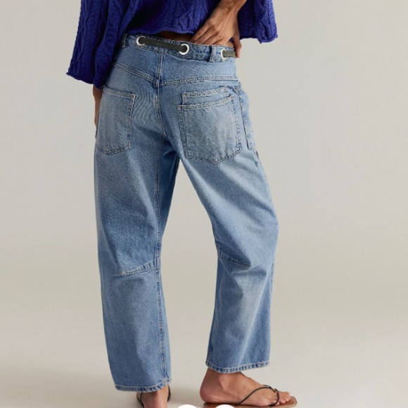 Free People Blue Boyfriend Jeans - Picture 3 of 8